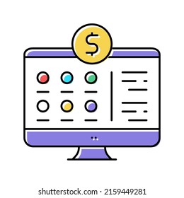 payment for internet services color icon vector. payment for internet services sign. isolated symbol illustration