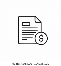 Payment, invoice, and financial record keeping icon