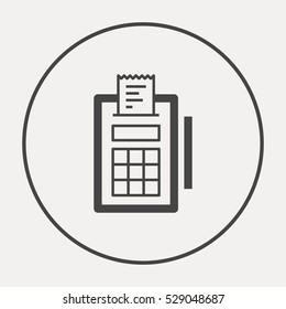 payment isolated minimal icon. POS terminal graph line vector icon for websites and mobile minimalistic flat design. 