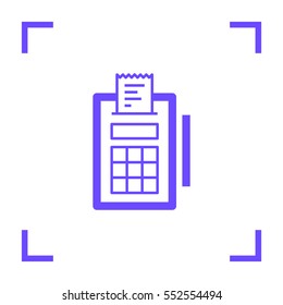 payment isolated minimal icon. POS terminal graph line vector icon for websites and mobile minimalistic flat design. 