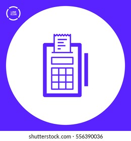 payment isolated minimal icon. Terminal graph line vector icon for websites and mobile minimalistic flat design. 