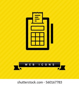 payment isolated minimal icon. Terminal graph line vector icon for websites and mobile minimalistic flat design. 