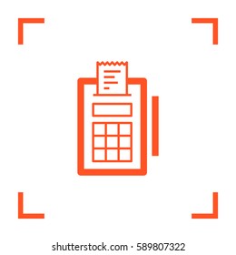 payment isolated minimal icon. Terminal graph line vector icon for websites and mobile minimalistic flat design. 