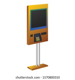 Payment kiosk icon. Cartoon of payment kiosk vector icon for web design isolated on white background
