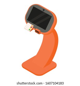 Payment kiosk icon. Isometric of payment kiosk vector icon for web design isolated on white background