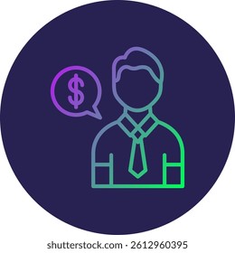 Payment Line Circle Gradient Style