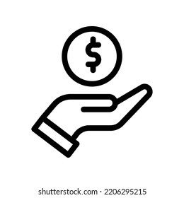 payment line icon illustration vector graphic 