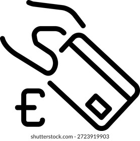 Vector de ilustración de icono de línea de pago