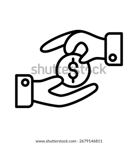 Payment line icon vector collection