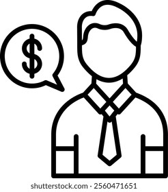 Payment Line Vector Icon Design