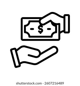 Payment Line Vector Illustration On White Background.
