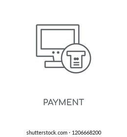Payment linear icon. Payment concept stroke symbol design. Thin graphic elements vector illustration, outline pattern on a white background, eps 10.