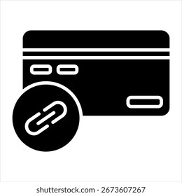 Payment Link Glyph Icon Vector Illustration