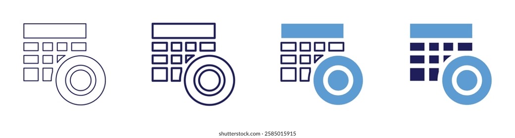 Payment link icon in 4 different styles. Thin Line, Line, Bold Line, Duotone. Duotone style. Editable stroke.