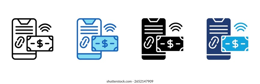 Icono de Enlace de pago Multi Style Ilustración vectorial