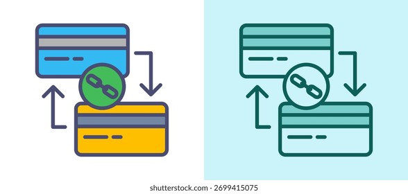 Icono de Enlace de pago Ilustración vectorial whitegreen