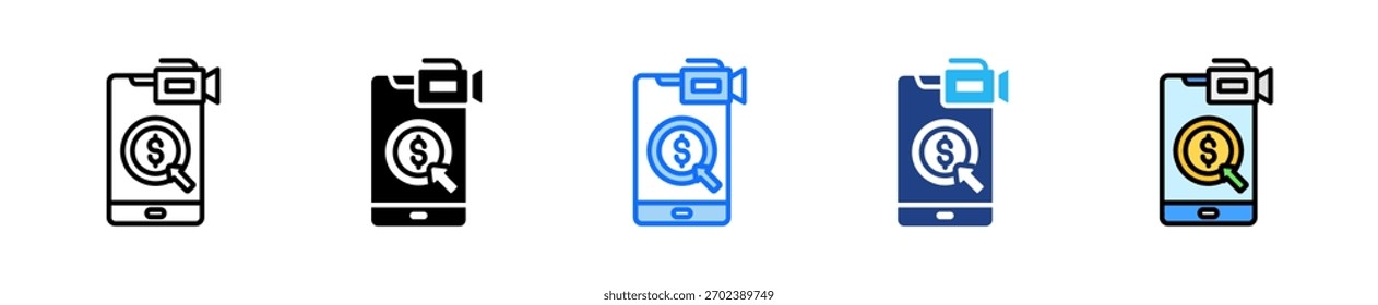 Payment Live Mode Icon Set Multiple Style Collection