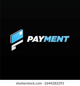Payment logo design template with unique letter P