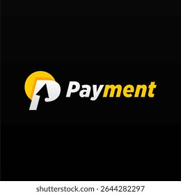 Payment logo design template with unique letter P