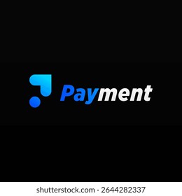 Payment logo design template with unique letter P