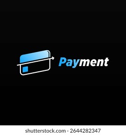 Payment logo design template with unique letter P