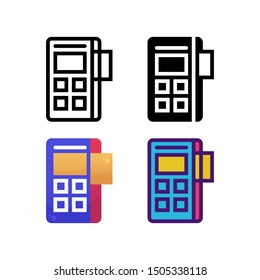 Payment logo icon design in four style. Line, Glyph, Flat Gradient and Color Line style
