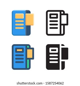 Payment logo icon design in four style. Line, Glyph, Flat and Color Line style