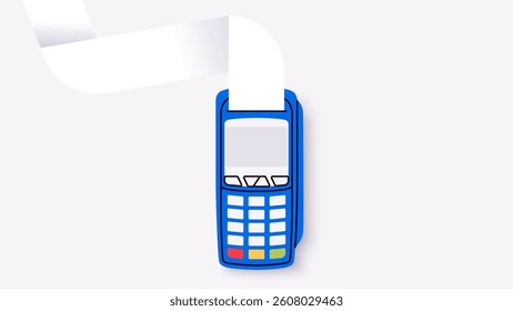 Payment machine for credit or debit card. POS terminal confirms the payment. Approved payment. Rejected money invoice. Vector illustration. Flat design. NFC payments. Successful electronic transaction
