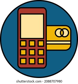 Zahlungsmaschine, Illustration, Vektorgrafik, auf weißem Hintergrund.