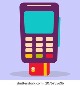 Payment Machine. Terminal. Payments. Payment by credit card using a card terminal. A bank payment device.