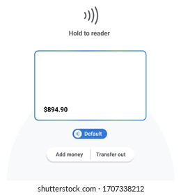 payment method app screen, payment selected vector