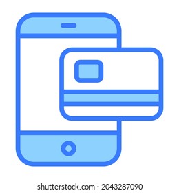 payment method Blue Outline icon, Shopping and Discount Sale icon.
