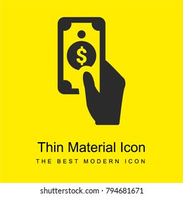 Payment method bright yellow material minimal icon or logo design