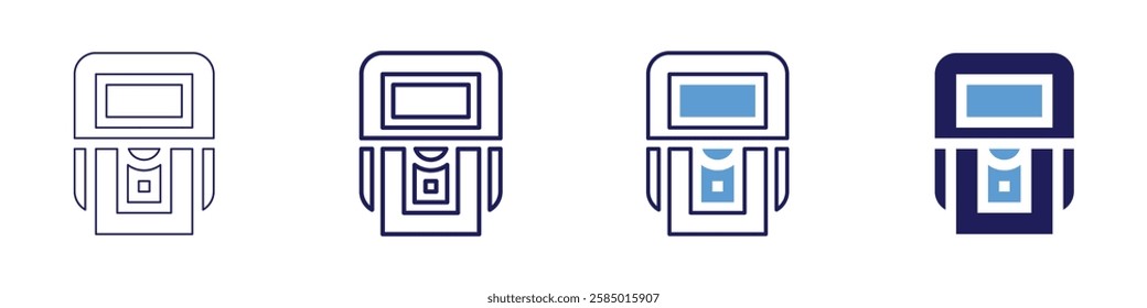 Payment method comparison icon in 4 different styles. Thin Line, Line, Bold Line, Duotone. Duotone style. Editable stroke.