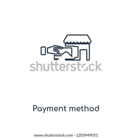 Payment method concept line icon. Linear Payment method concept outline symbol design. This simple element illustration can be used for web and mobile UI/UX.