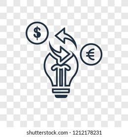 Payment method concept vector linear icon isolated on transparent background, Payment method concept transparency concept in outline style