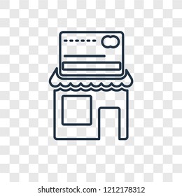 Payment method concept vector linear icon isolated on transparent background, Payment method concept transparency concept in outline style