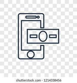 Payment method concept vector linear icon isolated on transparent background, Payment method concept transparency concept in outline style