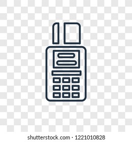 Payment method concept vector linear icon isolated on transparent background, Payment method concept transparency concept in outline style