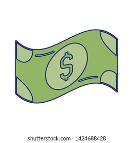 Payment method currency bill cash payment isolated vector illustration graphic design
