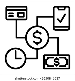 Método de Pagamento Apresenta um cartão de crédito e um símbolo de pagamento sem contato ideal para ilustrar pagamentos digitais