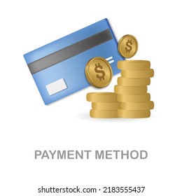 Payment Method icon. 3d illustration from economic collection. Creative Payment Method 3d icon for web design, templates, infographics and more