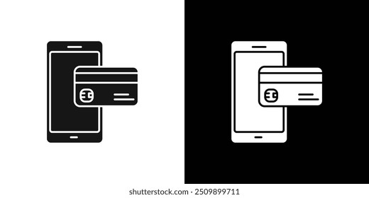 Zahlungsmethodensymbol Schwarze Linie Kunst Vektor Logo Set