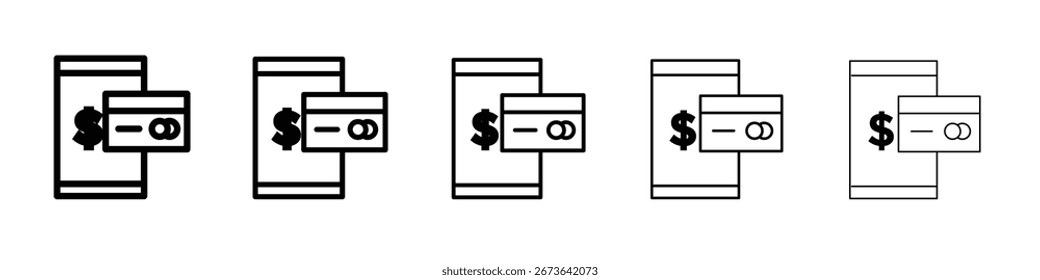 Payment method icon flat illustration set logo