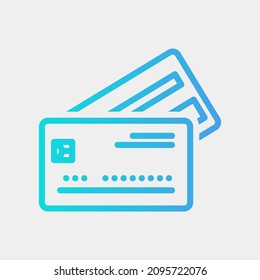 Payment method icon in gradient style about marketing and seo, use for website mobile app presentation