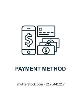 Payment Method icon. Line simple line Retail icon for templates, web design and infographics