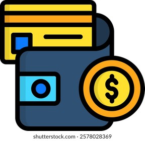 Payment Method Icon Lineal Color Vector Illustration