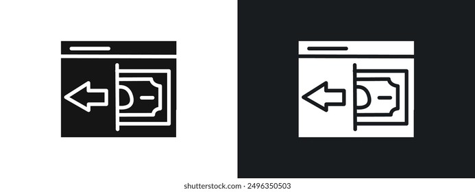 Zahlungsmethode-Symbol lineare Grafik-Set Vektor in Schwarz