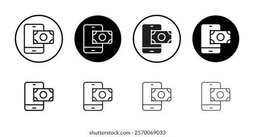 Payment method icon Outline vector for web ui