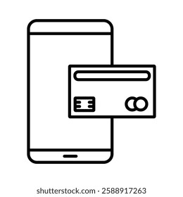 Payment method icon Outline vector symbol sign